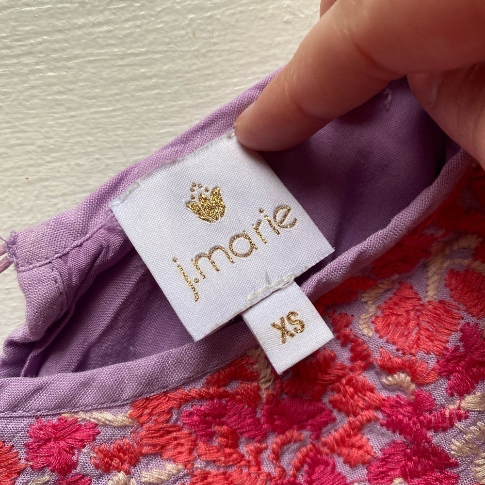 J. Marie Priscilla Lavender Top with Embroidery - Picture 6 of 13